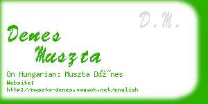 denes muszta business card